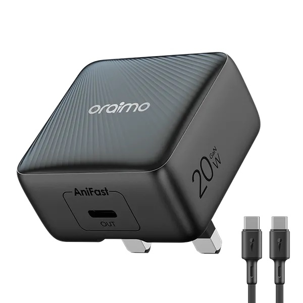 شارژر دیواری  20 وات اورایمو مدل GaN به همراه کابل USB-C