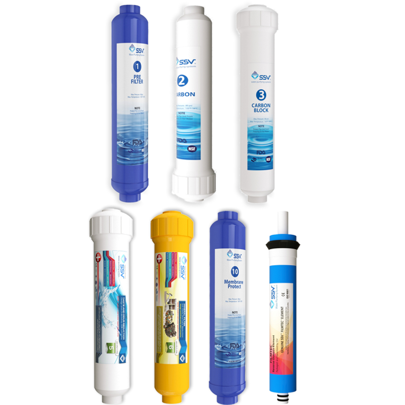 فیلتر تصفیه آب زیر سینک اس اس وی مدل L710 بسته 7 عددی فیلتر تصفیه آب زیر سینک اس اس وی مدل L710 بسته 7 عددی