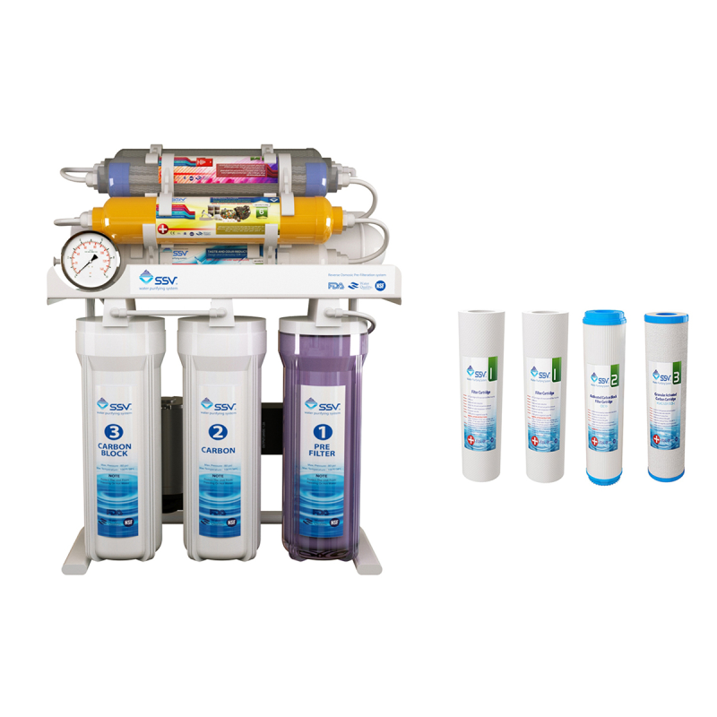 دستگاه تصفیه کننده آب اس اس وی مدل MaxTec X900 به همراه فیلتر بسته 4 عددی دستگاه تصفیه کننده آب اس اس وی مدل MaxTec X900 به همراه فیلتر بسته 4 عددی