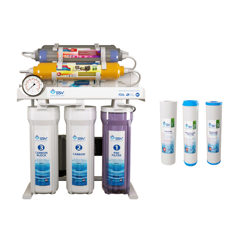 دستگاه تصفیه کننده آب اس اس وی مدل MaxTec X1000 به همراه فیلتر بسته 3 عددی دستگاه تصفیه کننده آب اس اس وی مدل MaxTec X1000 به همراه فیلتر بسته 3 عددی