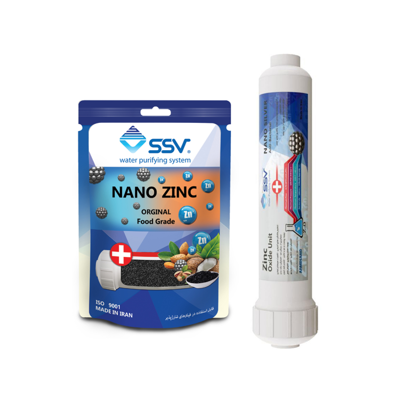 فیلتر دستگاه تصفیه کننده آب اس اس وی مدل Nano/Zinc به همراه شارژ یدک وزن 200 گرم فیلتر دستگاه تصفیه کننده آب اس اس وی مدل Nano/Zinc به همراه شارژ یدک وزن 200 گرم