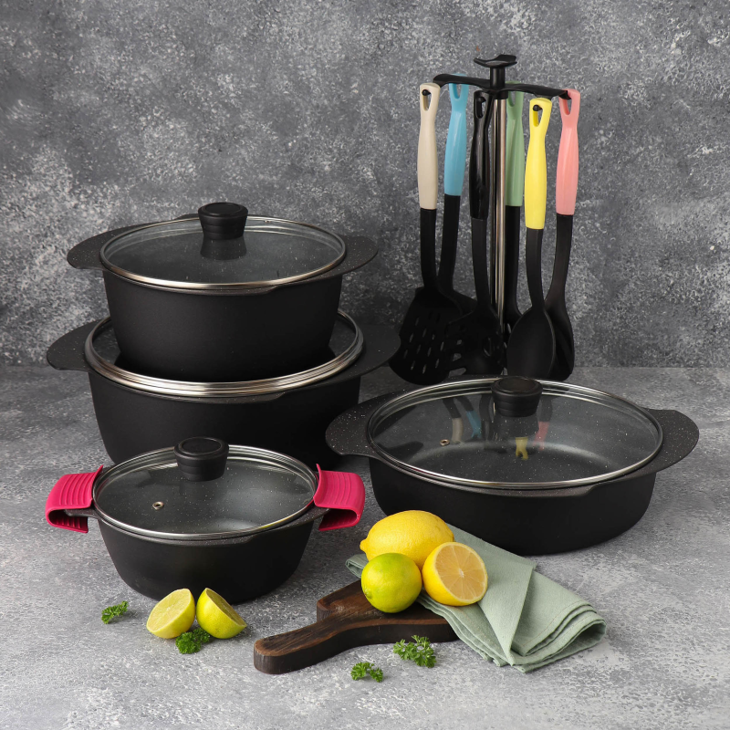 سرویس پخت و پز 17 پارچه تکنو مدل پروانه سرویس پخت و پز 17 پارچه تکنو مدل پروانه