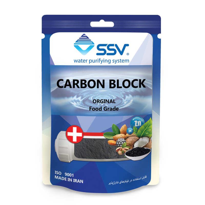 شارژ فیلتر دستگاه تصفیه آب اس اس وی مدل Carbon Block وزن 140 گرم شارژ فیلتر دستگاه تصفیه آب اس اس وی مدل Carbon Block وزن 140 گرم