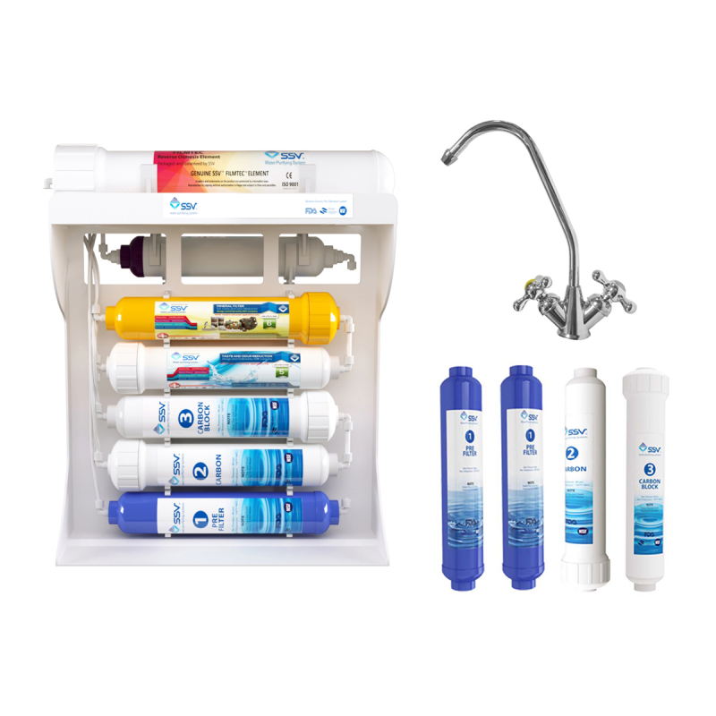 دستگاه تصفیه کننده آب اس اس وی مدل StarLine 2W X1000 4F به همراه فیلتر دستگاه تصفیه آب بسته 4 عددی و شیر آب دستگاه تصفیه کننده آب اس اس وی مدل StarLine 2W X1000 4F به همراه فیلتر دستگاه تصفیه آب بسته 4 عددی و شیر آب