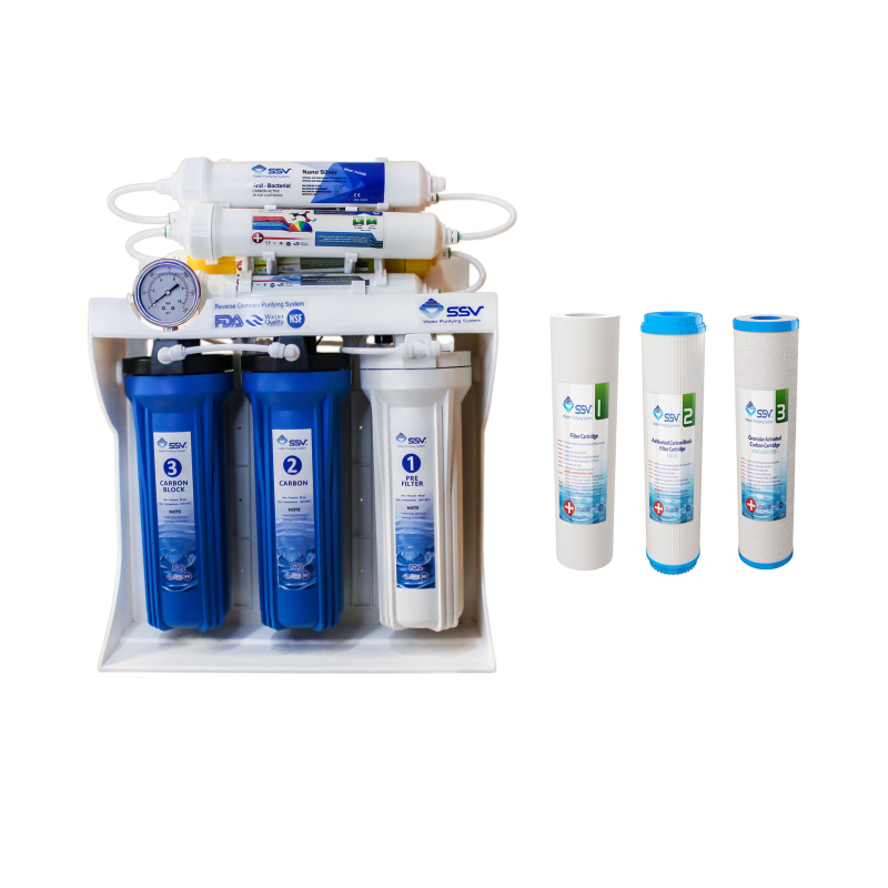 دستگاه تصفیه کننده آب اس اس وی مدل BlueStar 2W X900 به همراه شیر و فیلتر بسته 3 عددی دستگاه تصفیه کننده آب اس اس وی مدل BlueStar 2W X900 به همراه شیر و فیلتر بسته 3 عددی