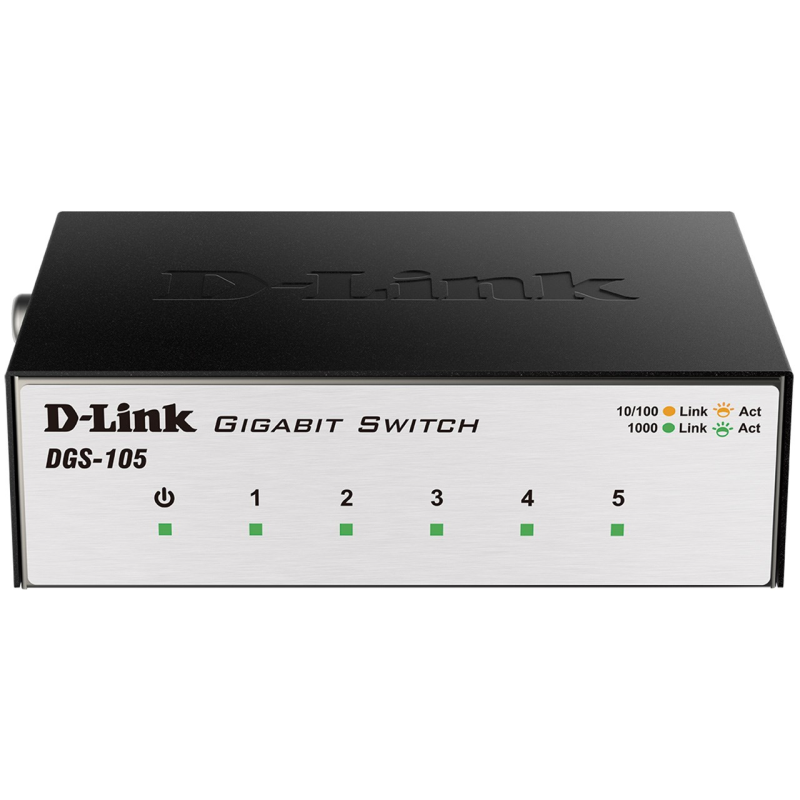 سوییچ 5 پورت گیگابیت و دسکتاپ دی-لینک مدل DGS-105 سوییچ 5 پورت گیگابیت و دسکتاپ دی-لینک مدل DGS-105
