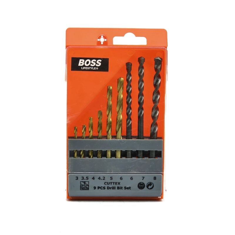 مته باس مدل Drill Bit Set مخصوص چوب ودیوار مجموعه 9 عددی
