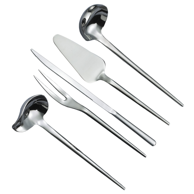 سرویس کفگیر و ملاقه 5 پارچه جی فی نی مدل G-02 سرویس کفگیر و ملاقه 5 پارچه جی فی نی مدل G-02