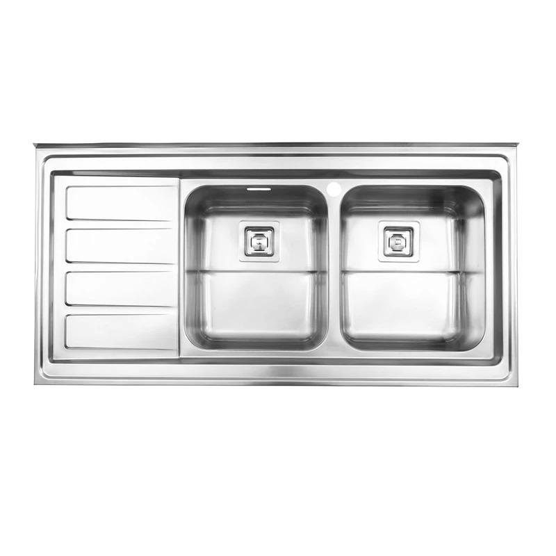 سینک ظرفشویی استیل البرز مدل 764 روکار-چپ لگن