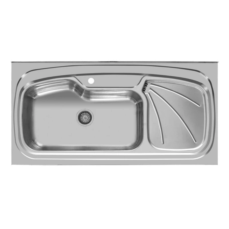 سینک ظرفشویی استیل اخوان مدل 134 روکار-راست لگن