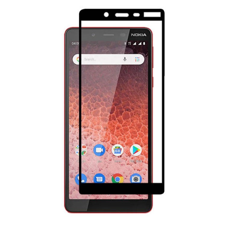 محافظ صفحه شیشه ای تمام چسب مناسب برای گوشی Nokia 1 plus محافظ صفحه شیشه ای تمام چسب مناسب برای گوشی Nokia 1 plus