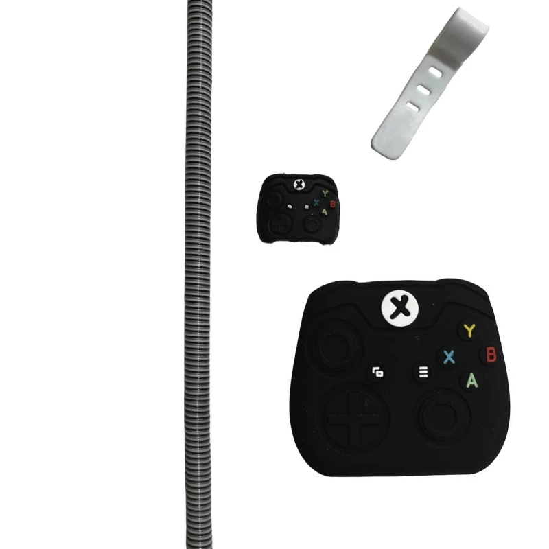 محافظ کابل شارژ طرح دسته بازی با ست محافظ شارژر دیواری-سفید