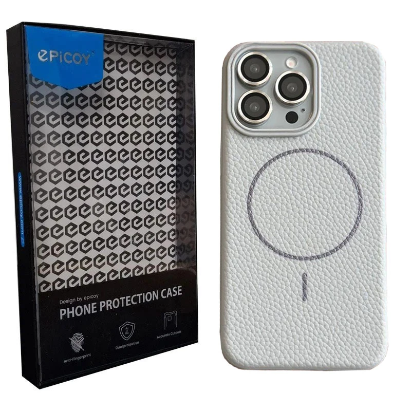 کاور گوشی اپل iPhone 16 Pro اپیکوی مدل Leather Magnetic -مشکی