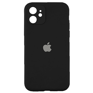 قاب گوشی اپل iPhone 12 سیلیکونی محافظ لنز دار-مشکی قاب گوشی اپل iPhone 12 سیلیکونی محافظ لنز دار-مشکی