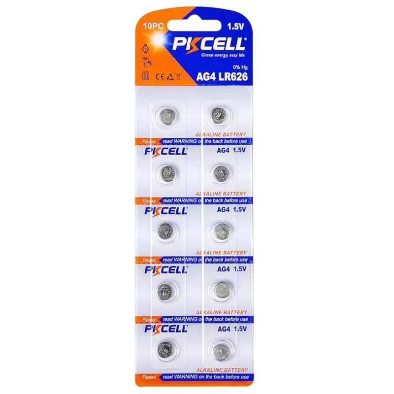 باتری ساعت پی کی سل مدل AG4 LR626 مجموعه 10 عددی باتری ساعت پی کی سل مدل AG4 LR626 مجموعه 10 عددی
