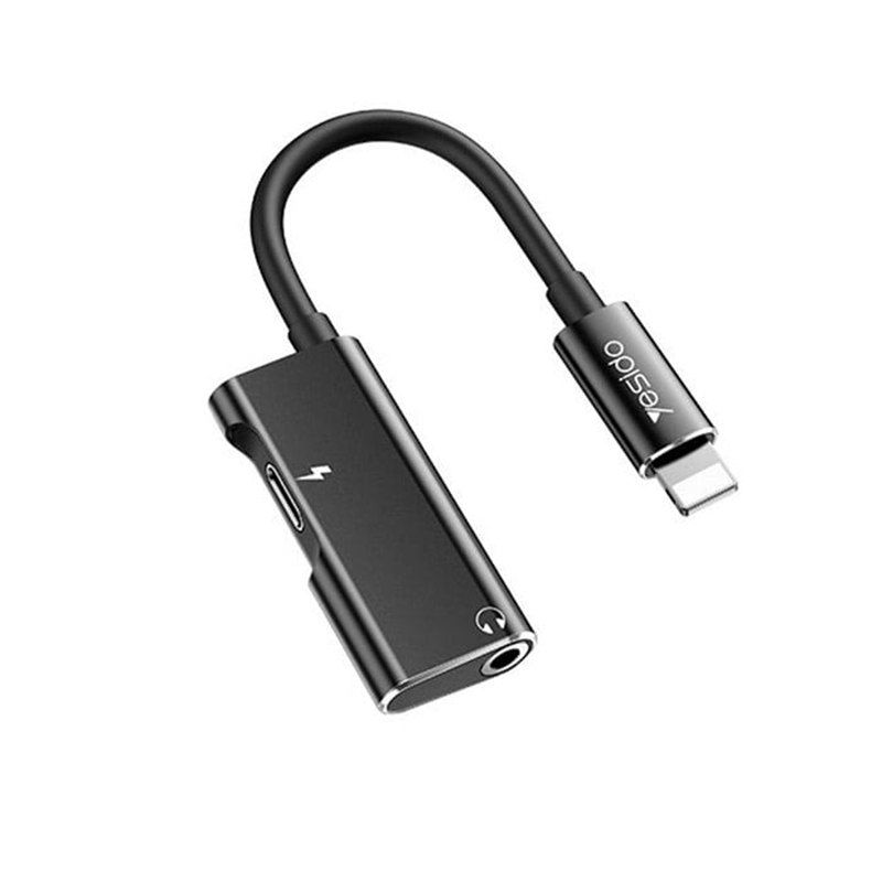 مبدل 1 به 2 لایتنینگ به جک 3.5 میلیمتری یسیدو مدل YAU11 مبدل 1 به 2 لایتنینگ به جک 3.5 میلیمتری یسیدو مدل YAU11
