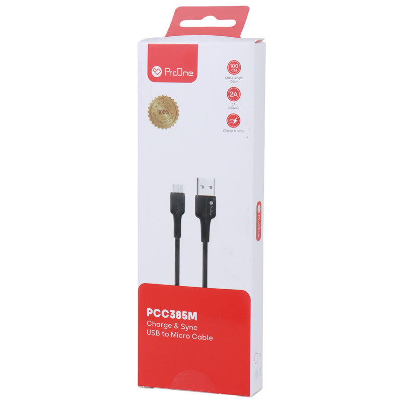 کابل شارژ USB به MicroUSB پرووان مدل PCC385-M طول 1 متر کابل شارژ USB به MicroUSB پرووان مدل PCC385-M طول 1 متر