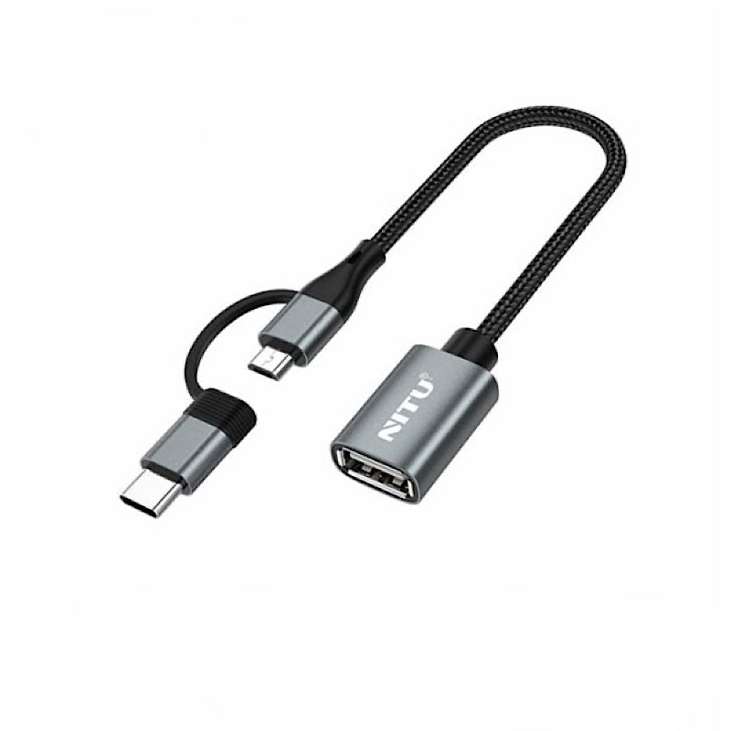 کابل تبدیل یو اس بی به تایپ سی / میکرو یو اس بی نیتو مدل NT-CN21 طول 0.24 متر کابل تبدیل یو اس بی به تایپ سی / میکرو یو اس بی نیتو مدل NT-CN21 طول 0.24 متر