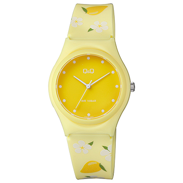 ساعت عقربه ای کیو اند کیو مدل vq86j067y-لیمویی