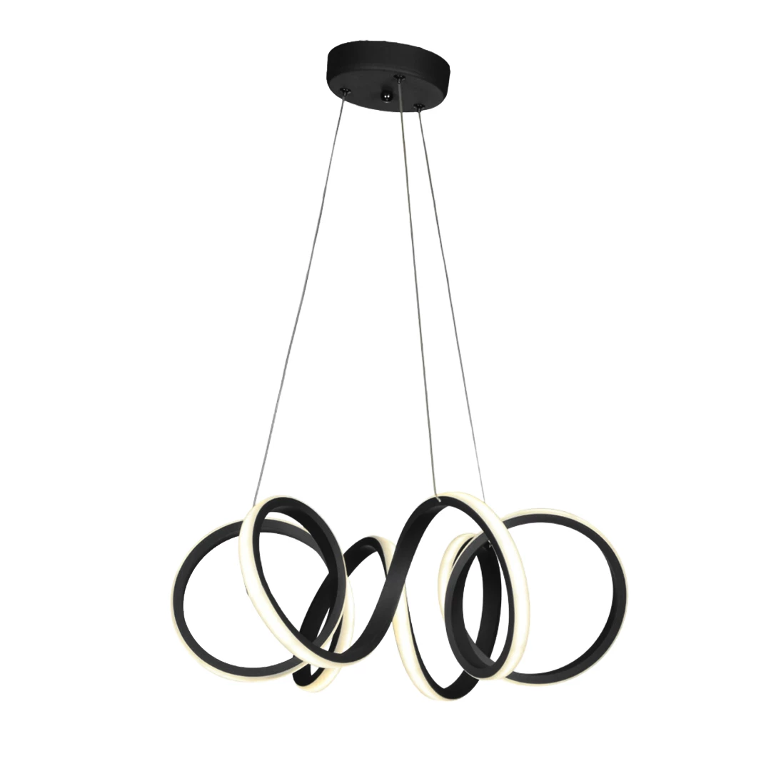 لوستر مدرن سقفی اتاق چشمه نور مدل A6398 ریموت دار-سبز زیتونی