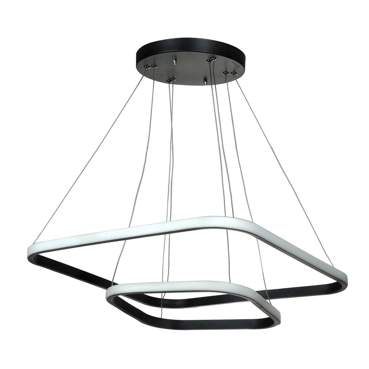 لوستر مدرن سقفی اتاق چشمه نور مدل A6307/2 ریموت دار-طوسی