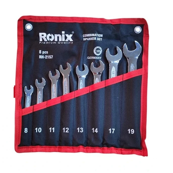 آچار یکسر تخت و یکسر رینگی رونیکس مدل RH-2157 مجموعه 8 عددی-چند رنگ  آچار یکسر تخت و یکسر رینگی رونیکس مدل RH-2157 مجموعه 8 عددی-چند رنگ