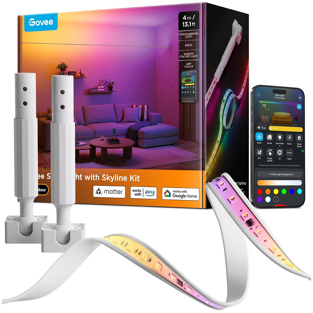 ریسه هوشمند گووی مدل H61B8 طول 4 متر به همراه کیت Skyline ریسه هوشمند گووی مدل H61B8 طول 4 متر به همراه کیت Skyline