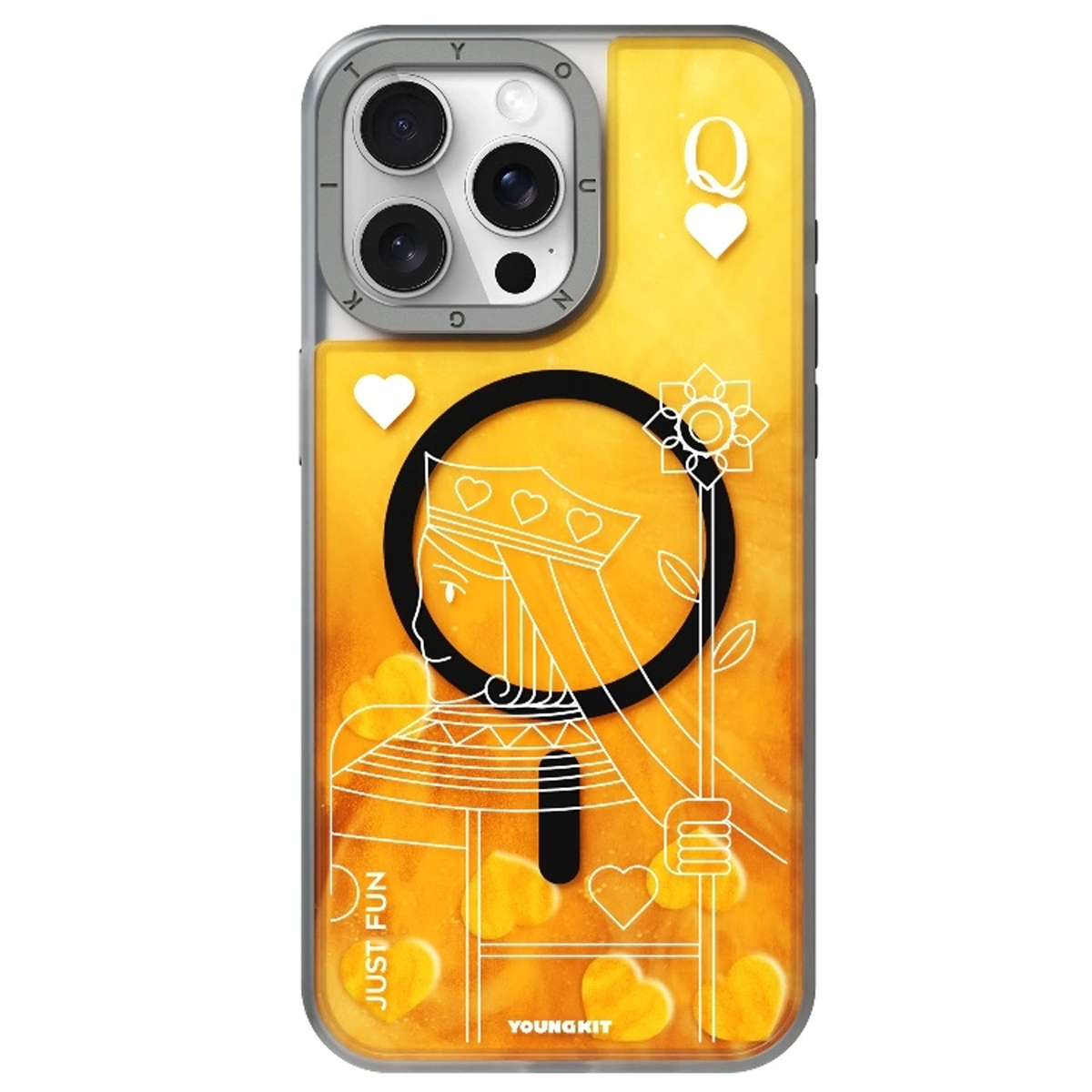 کاور گوشی اپل iPhone 15 Pro Max یانگ کیت مدل Heart-زرد کاور گوشی اپل iPhone 15 Pro Max یانگ کیت مدل Heart-زرد