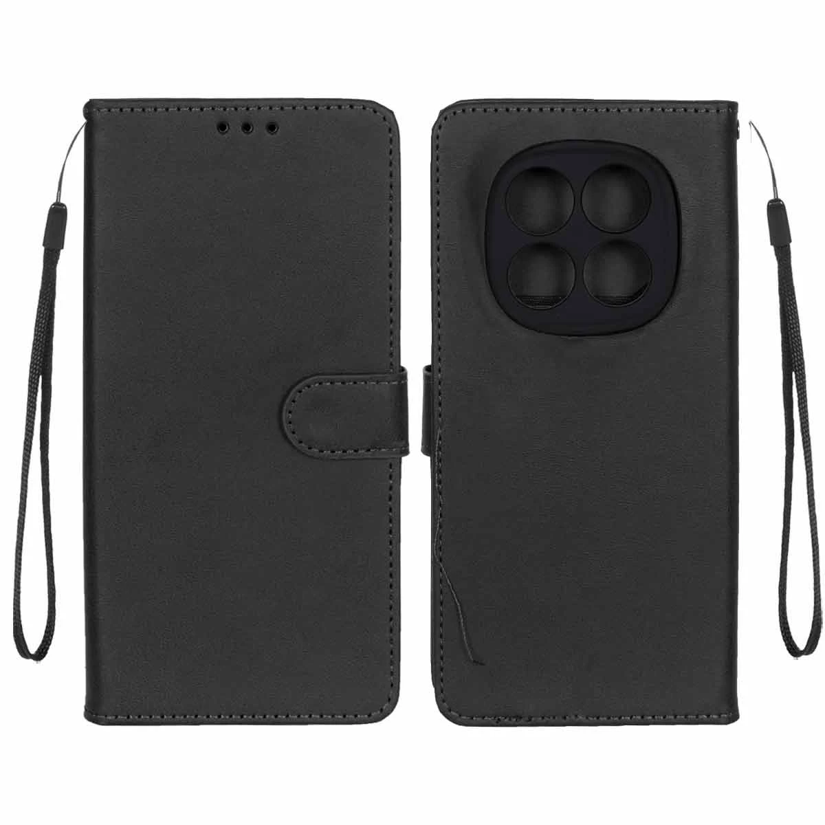 کیف کلاسوری گوشی شیائومی Redmi Note 14 Pro 4G مدل مگنتی جاکارتی محافظ لنزدار-سرمه‌ای