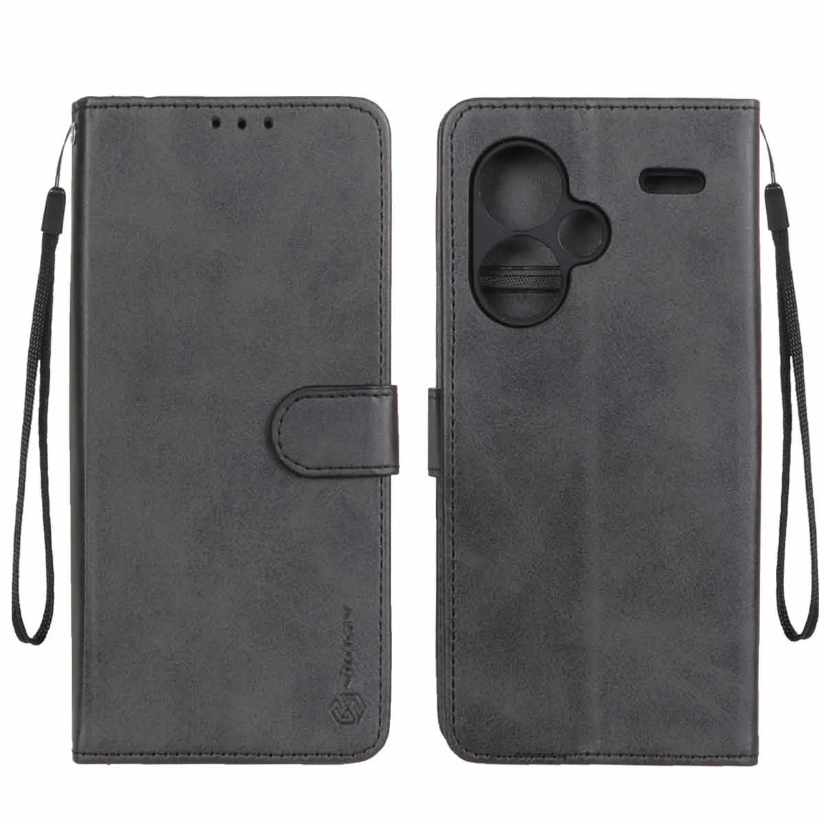 کیف کلاسوری گوشی شیائومی Redmi Note 13 Pro Plus مدل مگنتی جاکارتی محافظ لنزدار-قهوه ای