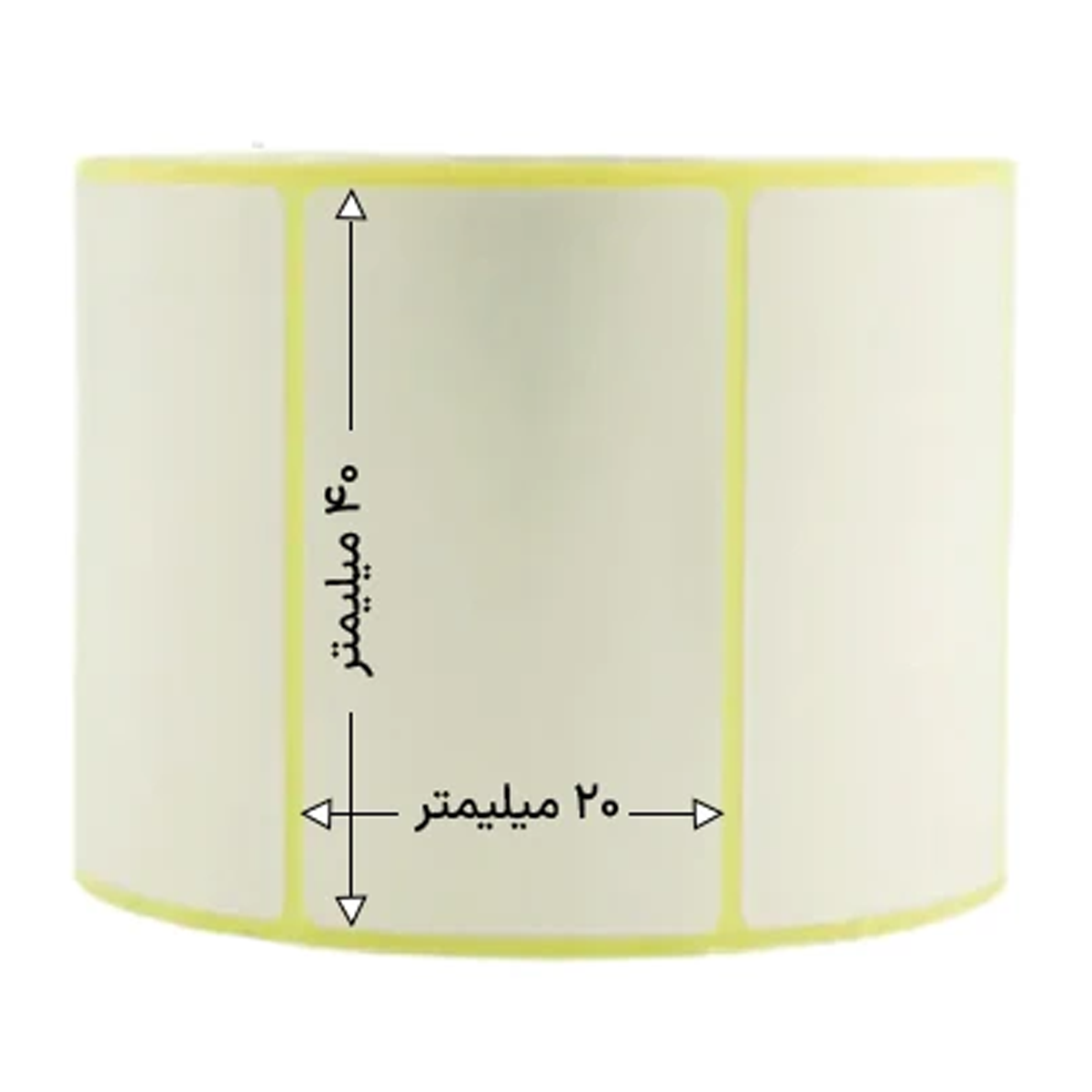 رول 4000 تایی لیبل پی وی سی تک ردیفه 40x20 رول 4000 تایی لیبل پی وی سی تک ردیفه 40x20