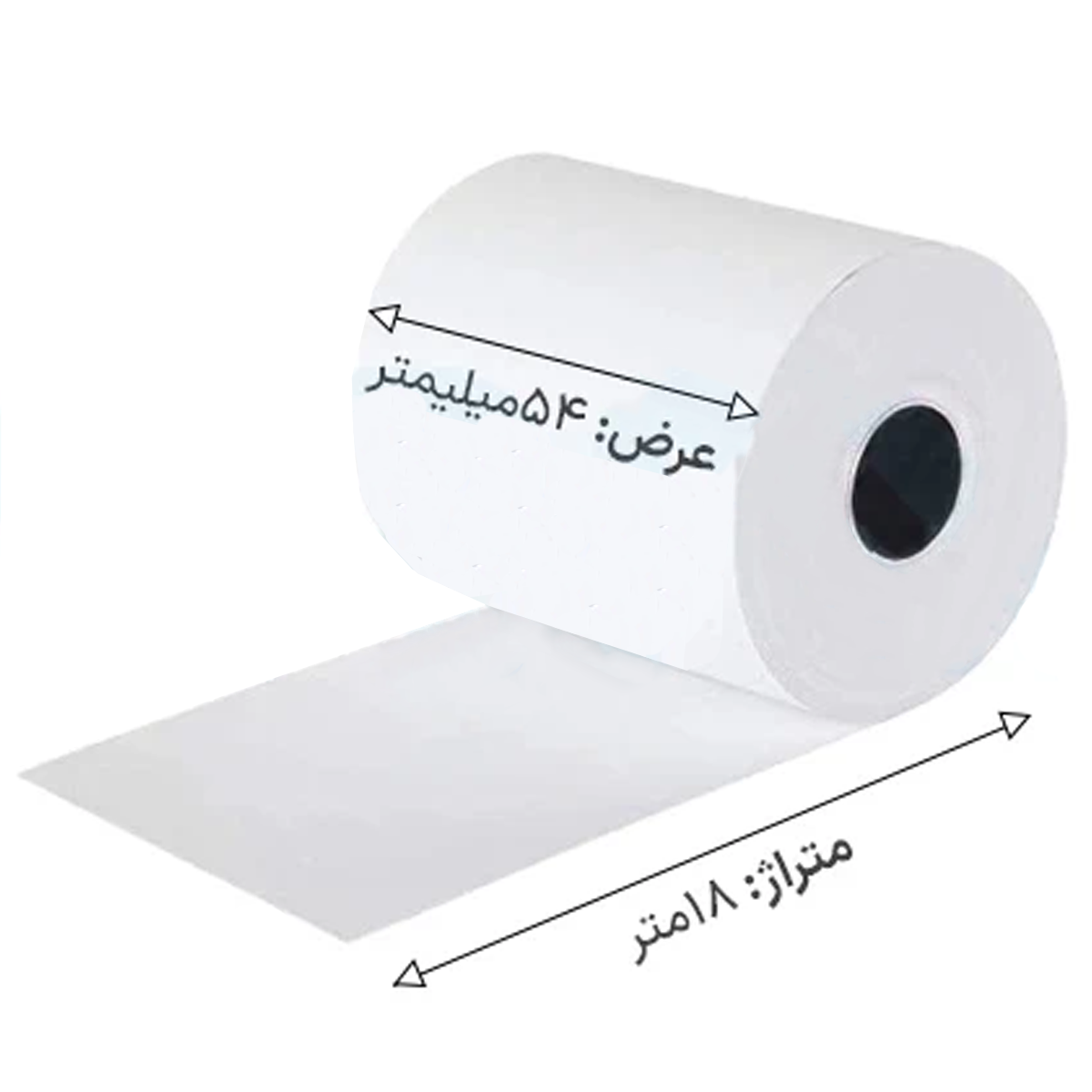 رول کاغذ حرارتی ترازو فروشگاهی عرض 54 میلی متر طول 18 متر هانسول