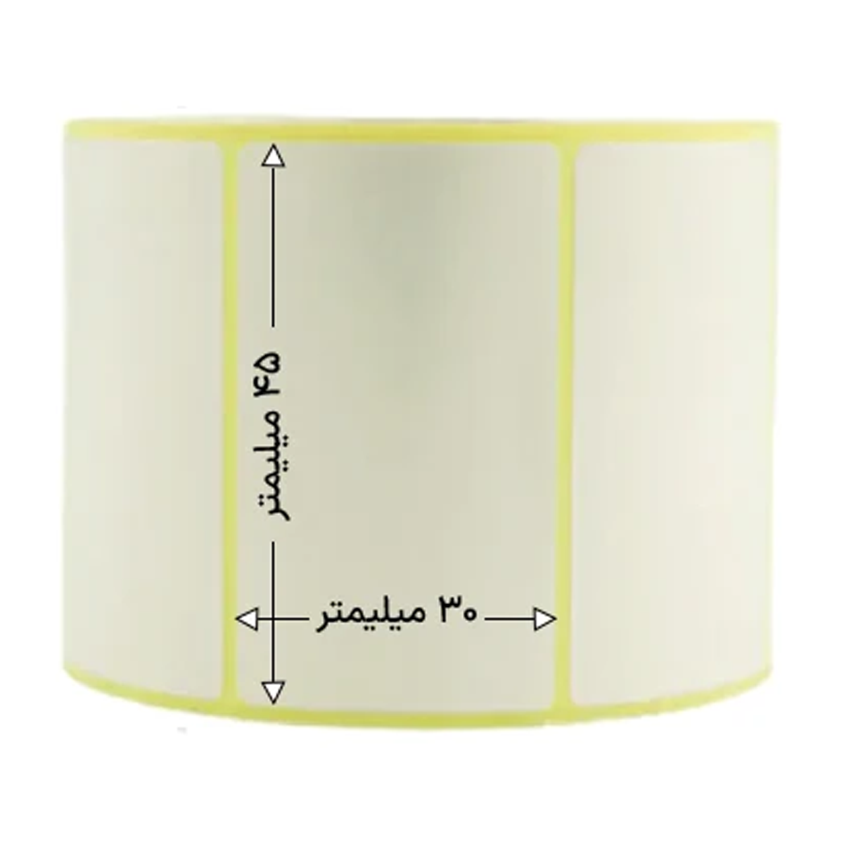 رول 1000 تایی لیبل حرارتی تک ردیفه 45x30