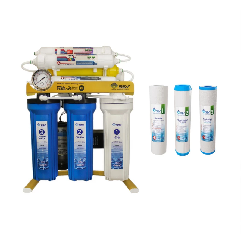 دستگاه تصفیه کننده آب اس اس وی مدل GoldenBlue X800 به همراه فیلتر 3 عددی-سفید دستگاه تصفیه کننده آب اس اس وی مدل GoldenBlue X800 به همراه فیلتر 3 عددی-سفید