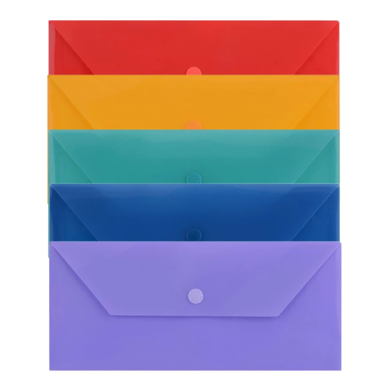 پوشه دکمه دار پاپکو مدل 104M بسته 5 عددی-چند رنگ پوشه دکمه دار پاپکو مدل 104M بسته 5 عددی-چند رنگ