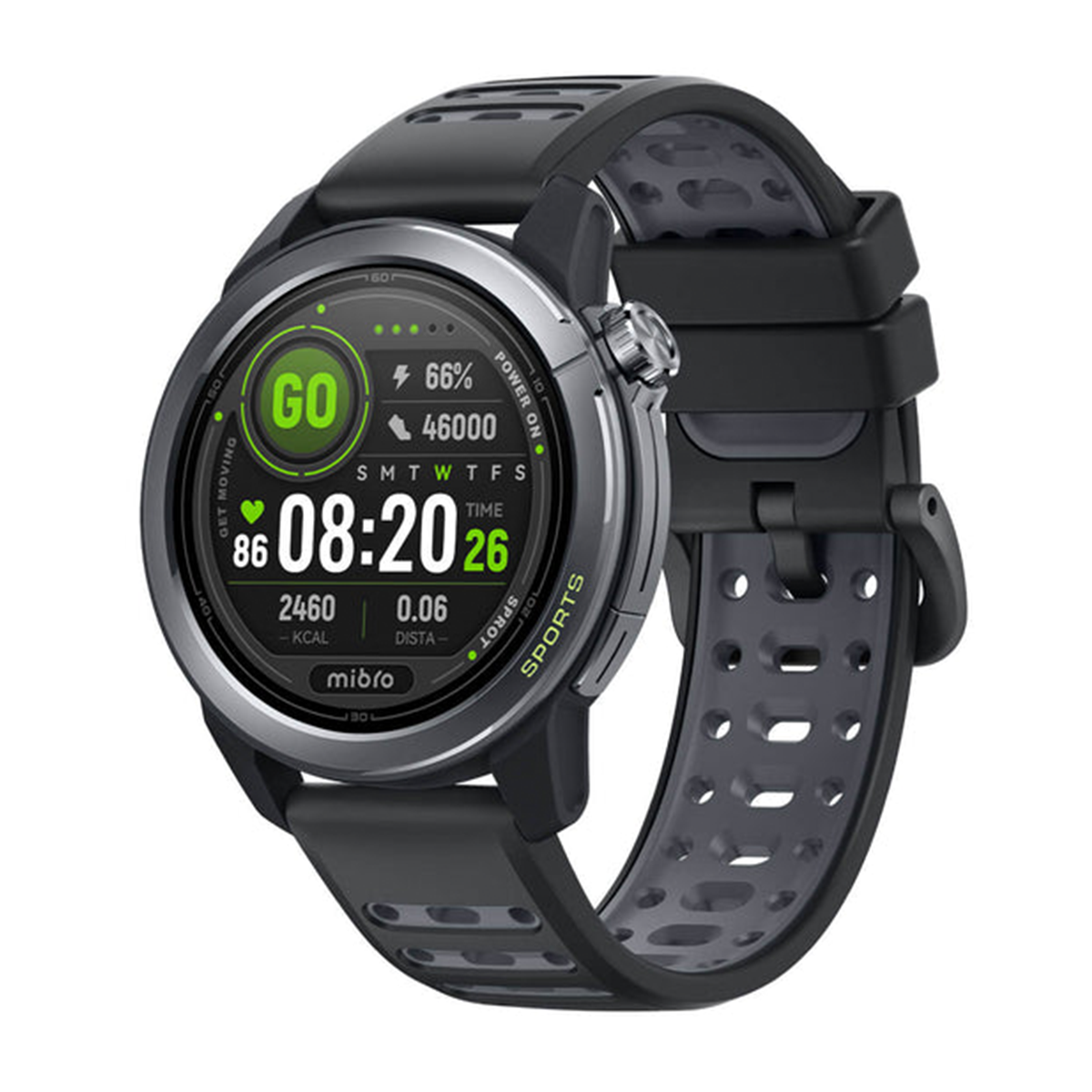 ساعت هوشمند میبرو مدل GS Active 2-خاکستری تیره ساعت هوشمند میبرو مدل GS Active 2-خاکستری تیره