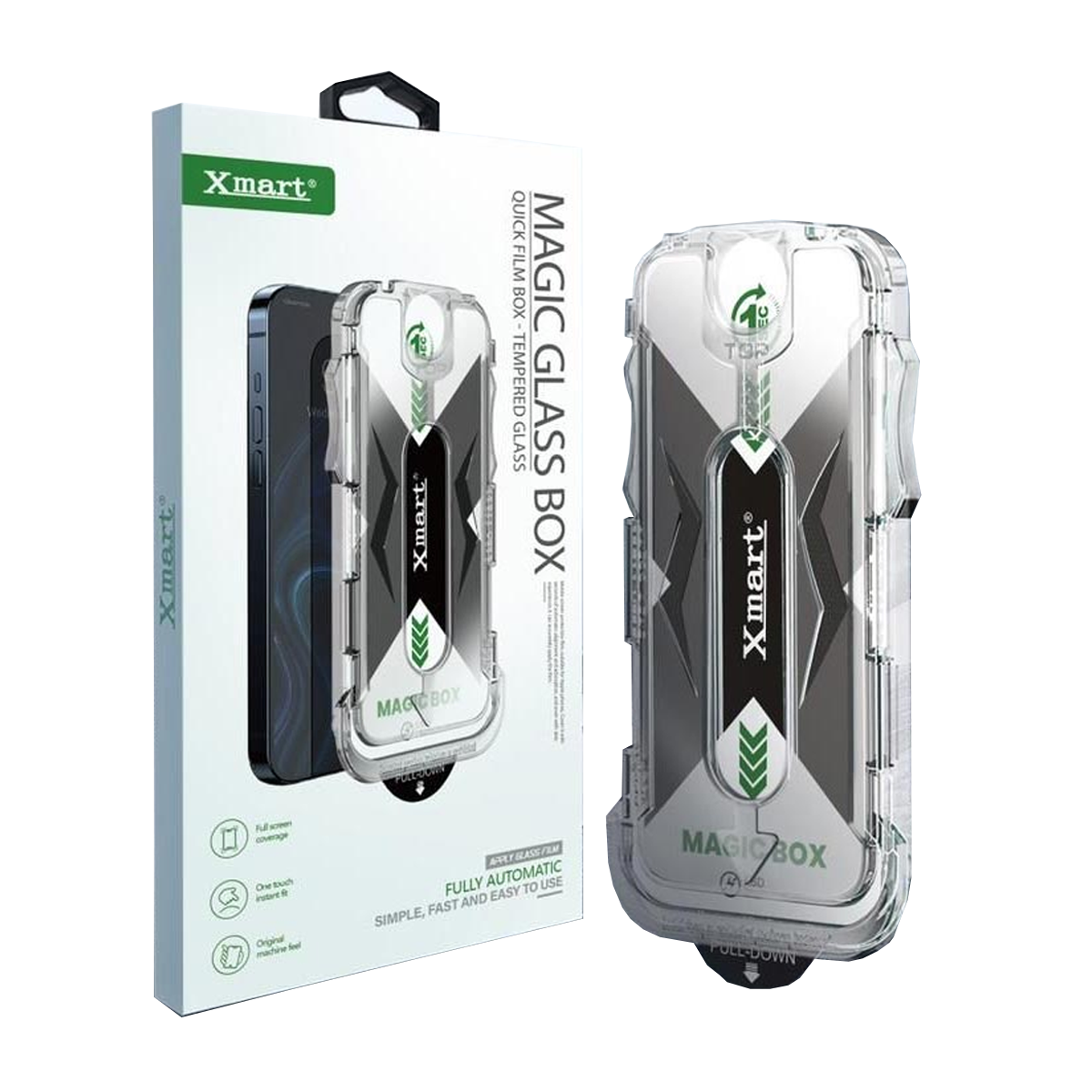 گلس گوشی اپل iPhone 12 Pro ایکس مارت مدل Magic Glass Box به همراه کیت نصب