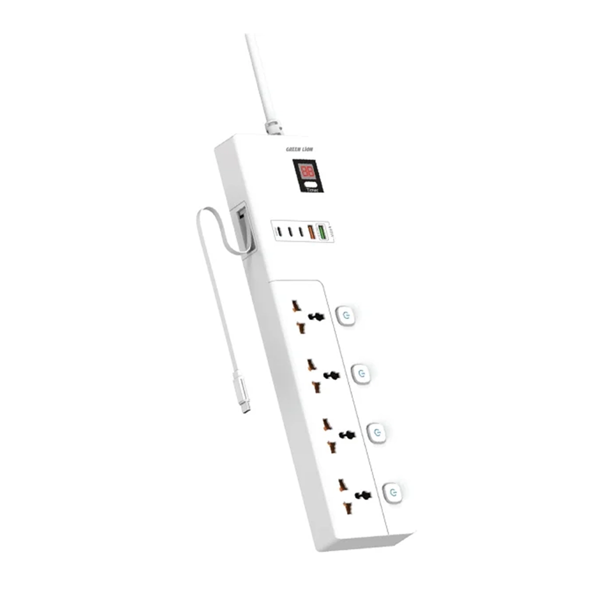 چندراهی برق گرین لاین مدل GS-900 GNGS9PSKT3-سفید چندراهی برق گرین لاین مدل GS-900 GNGS9PSKT3-سفید