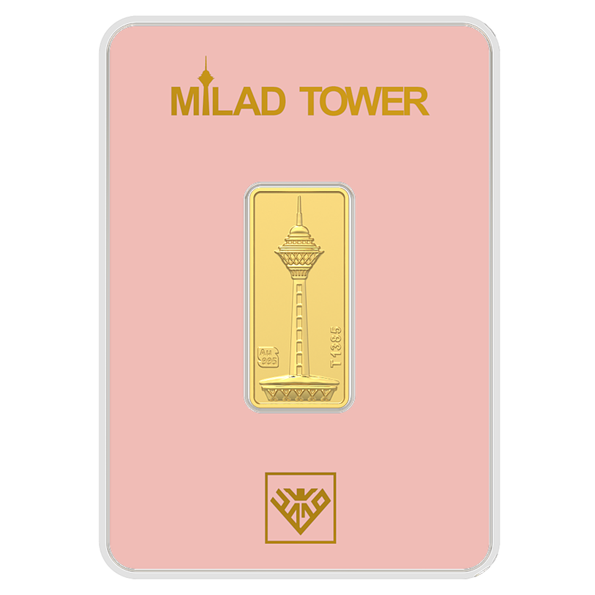 شمش طلا 500 سوتی 24 عیار طلای محمد مدل برج میلاد کد SM500-500 شمش طلا 500 سوتی 24 عیار طلای محمد مدل برج میلاد کد SM500-500