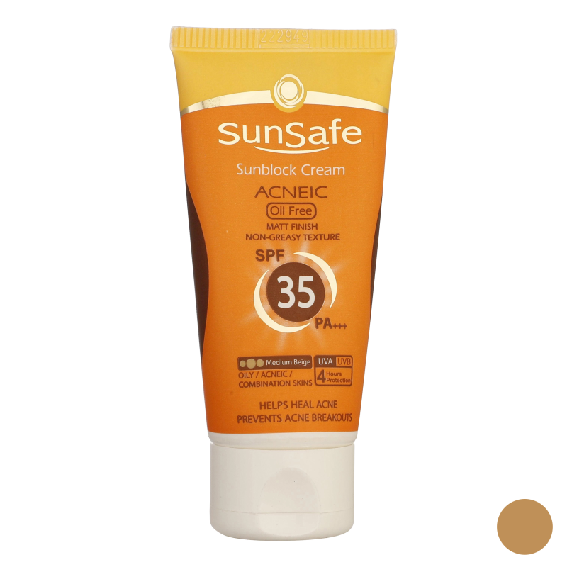 کرم ضد آفتاب رنگی سان سیف SPF 35 مدل 01 مناسب برای پوست چرب وزن 50 گرم- کرم ضد آفتاب رنگی سان سیف SPF 35 مدل 01 مناسب برای پوست چرب وزن 50 گرم-