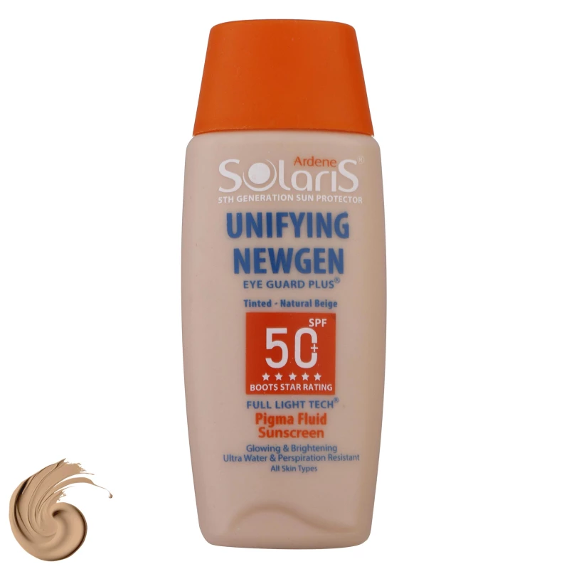 فلوئید ضدآفتاب رنگی آردن سولاریس +SPF50 مدل Unifying Newgen