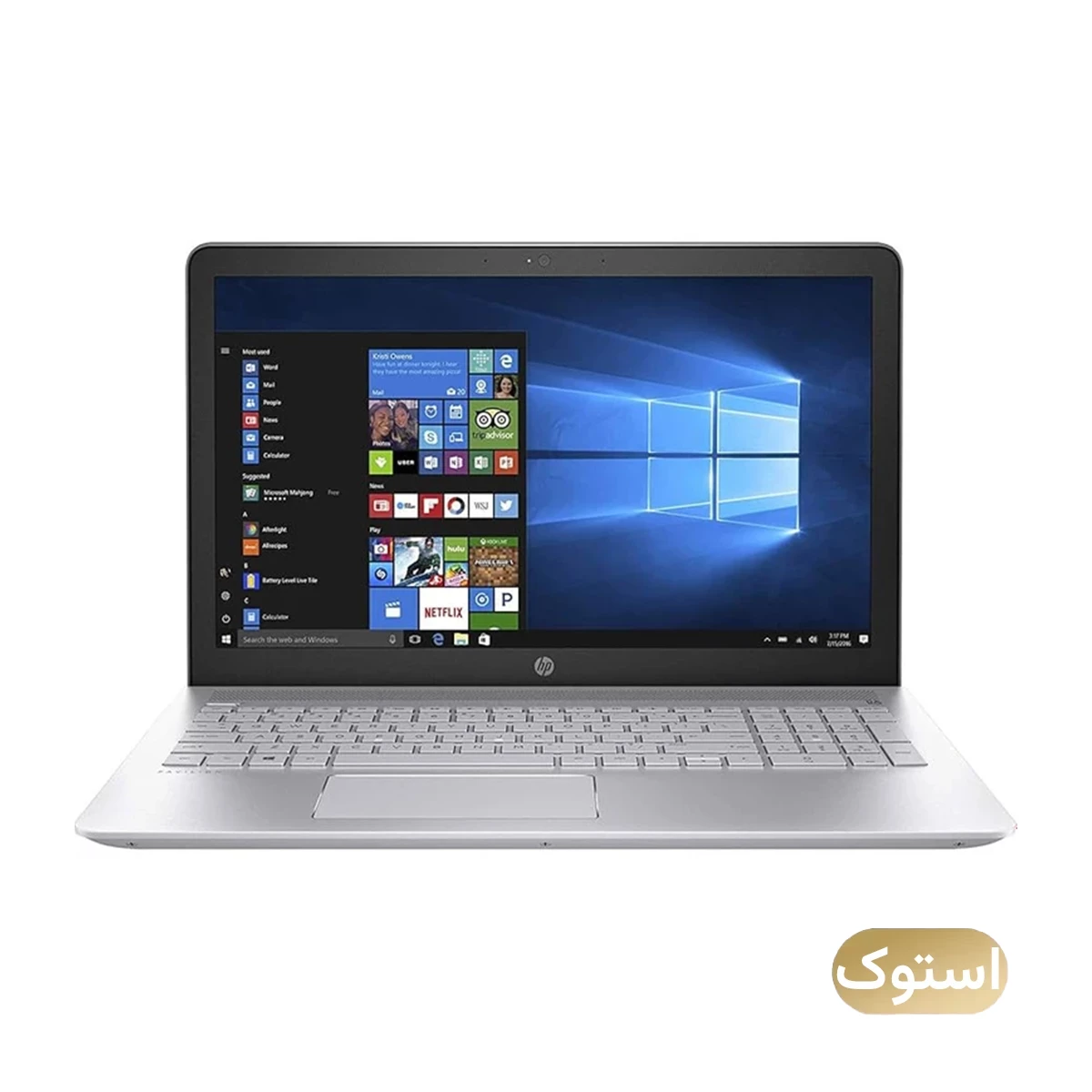 لپ تاپ استوک Used - اچ پی 15.6 اینچی مدل PAVILION 15-CC i7 7500U 12GB 256GB - نقره‌ای