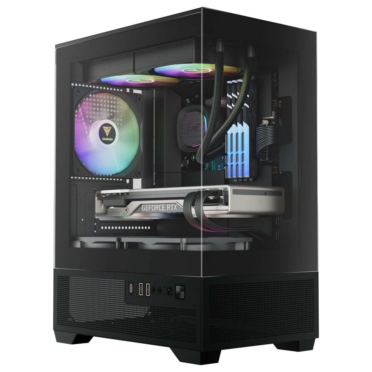 کیس کامپیوتر گیم دیاس مدل AURA GC9M Elite ARGB کیس کامپیوتر گیم دیاس مدل AURA GC9M Elite ARGB