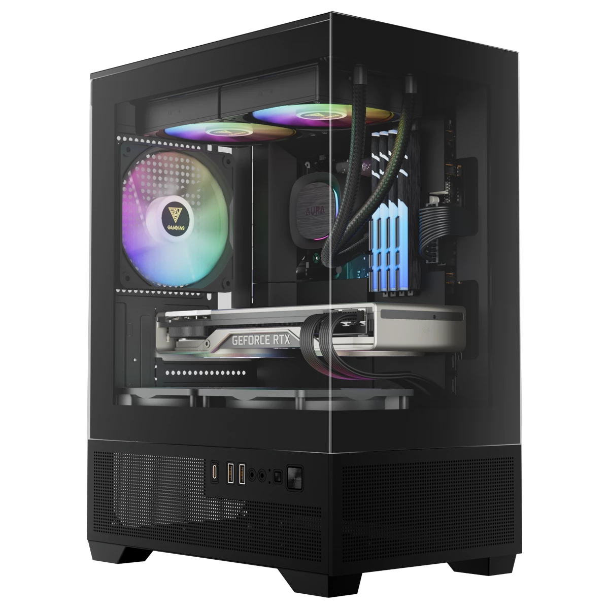 کیس کامپیوتر گیم دیاس مدل AURA GC9M Elite ARGB-سفید کیس کامپیوتر گیم دیاس مدل AURA GC9M Elite ARGB-سفید