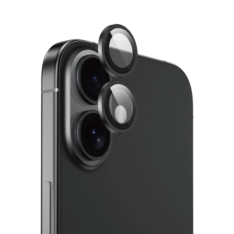 محافظ لنز دوربین گوشی اپل iPhone 17 گرین لاین مدل HD Plus Camera Lens -نقره‌ای