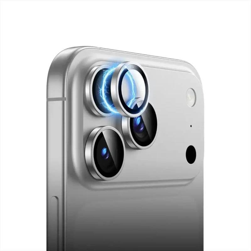 محافظ لنز دوربین گوشی اپل iPhone 17 Pro گرین لاین مدل HD Plus Camera Lens -نقره ای محافظ لنز دوربین گوشی اپل iPhone 17 Pro گرین لاین مدل HD Plus Camera Lens -نقره ای