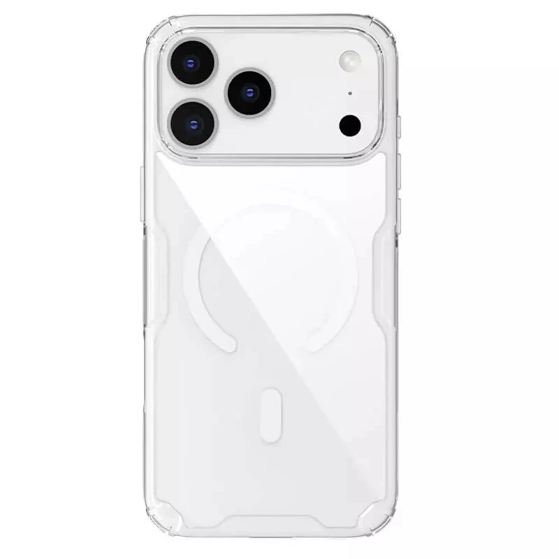 کاور گوشی اپل iPhone 17 Pro نیلکین مدل Nature TPU Pro Magnetic -بی رنگ کاور گوشی اپل iPhone 17 Pro نیلکین مدل Nature TPU Pro Magnetic -بی رنگ