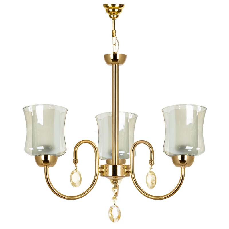 لوستر 3 شعله چشمه نور کد A811-3-طلایی