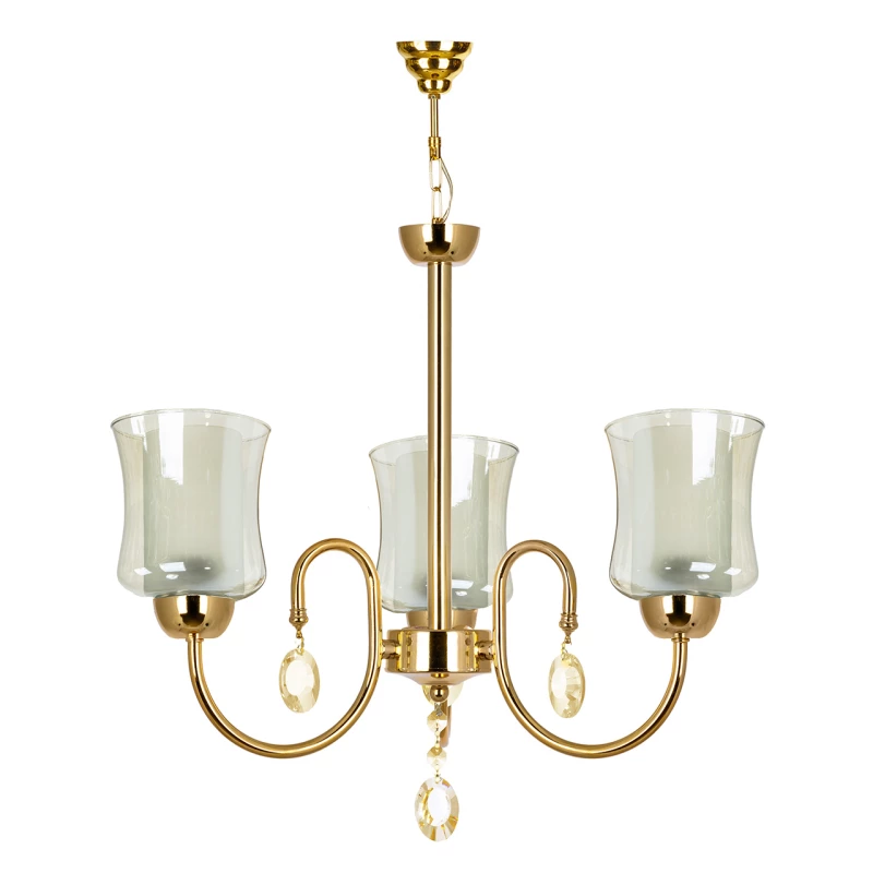 لوستر سه شعله چشمه نور کد AB811-3-طلایی