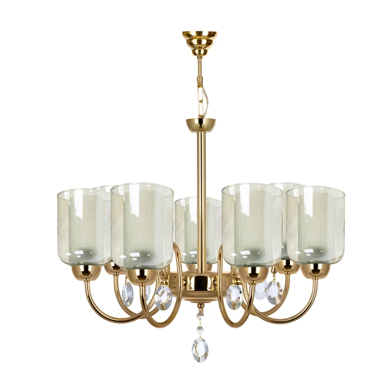 لوستر آویز هفت شعله چشمه نور کد A812-7-O-طلایی لوستر آویز هفت شعله چشمه نور کد A812-7-O-طلایی